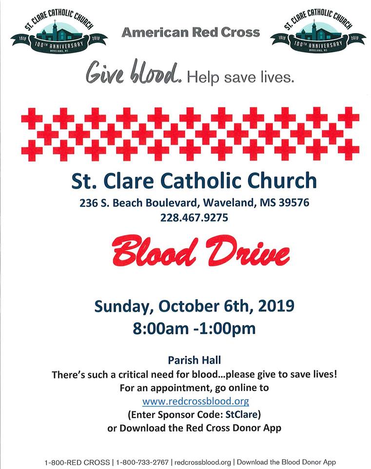 Events – Welcome to St. Clare Catholic Church, Waveland